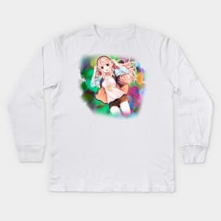 Anime girl Kids Long Sleeve T-Shirt